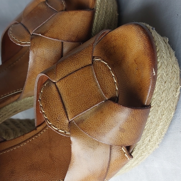 MIA platform faux leather burlap heels, 7.5 - Picture 3 of 12